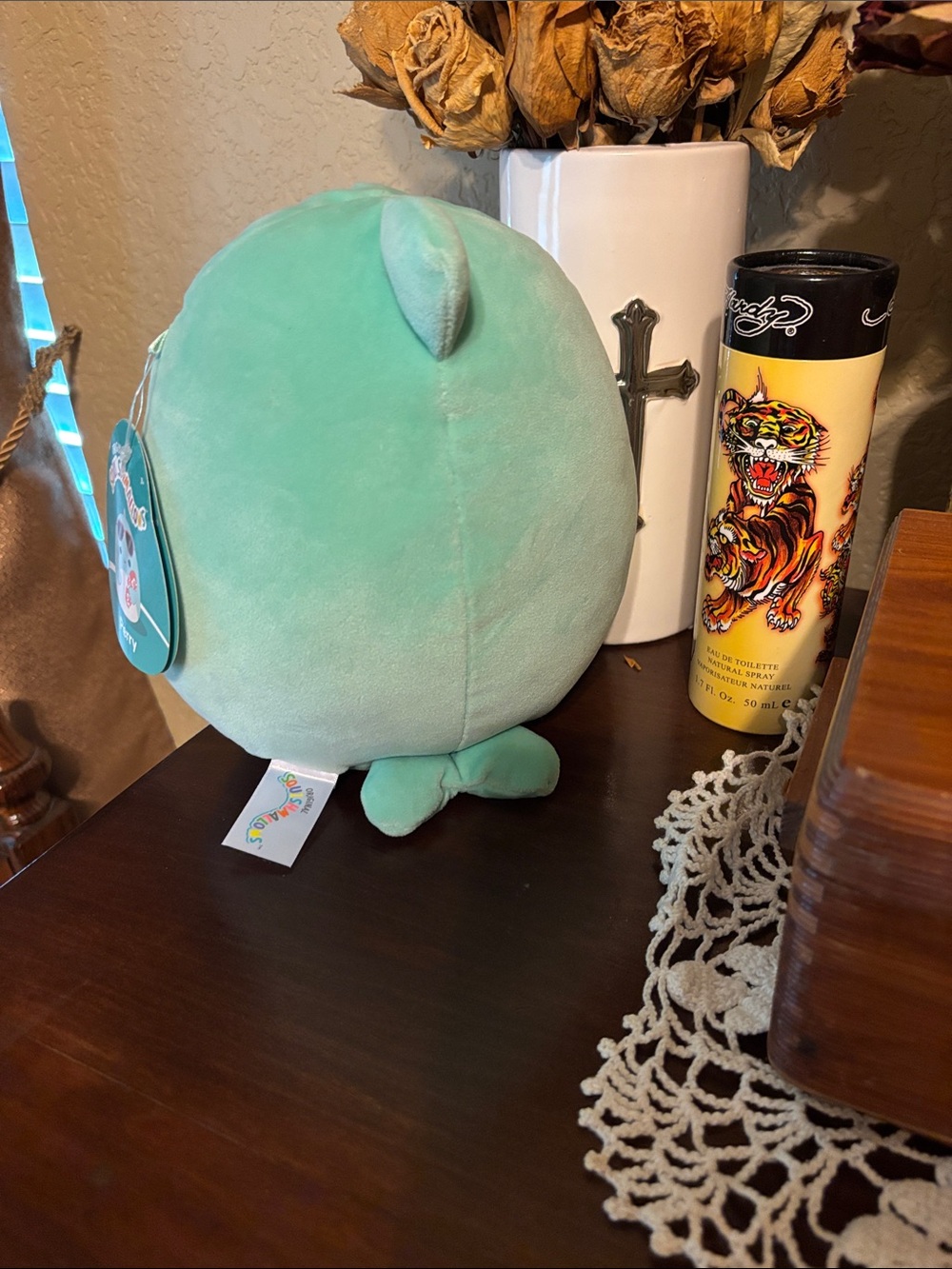 Squishmallows Perry Blue Plush with Red Surfboard and Black Sunglasses - Picture 8 of 10